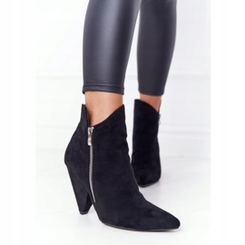 Botas asimétricas de tacón alto Lu Boo Black negro 2