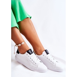 Zapatillas Mujer Piel Big Star HH274071 Blanco y Negro 3