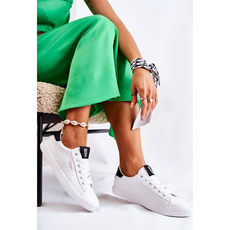 Zapatillas Mujer Piel Big Star HH274071 Blanco y Negro 2
