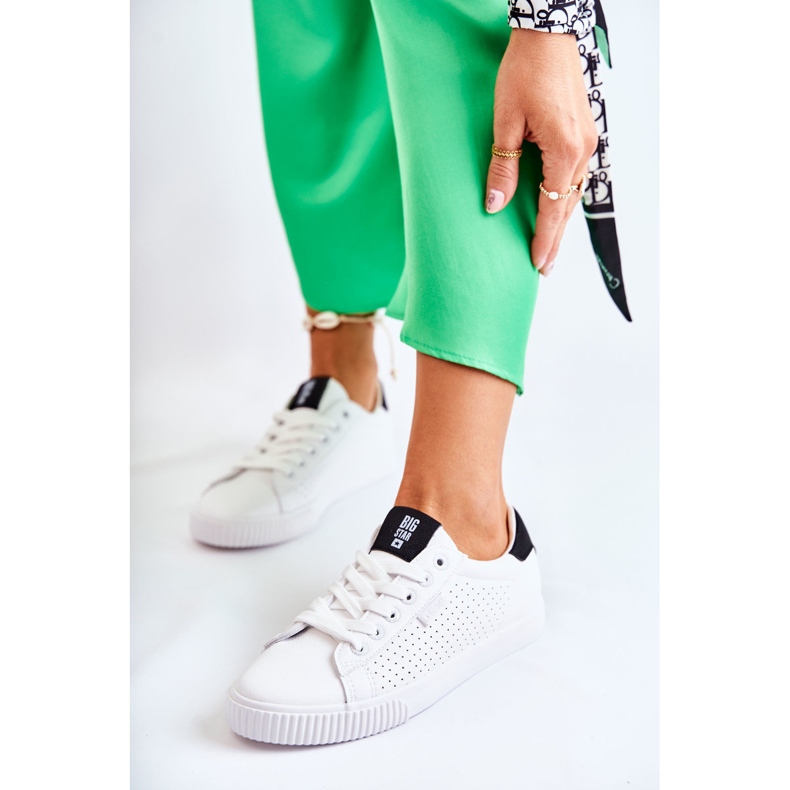 Zapatillas Mujer Piel Big Star HH274071 Blanco y Negro 1