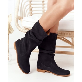 Botas altas de ante mujer Maciejka 05057-01 Negro 4