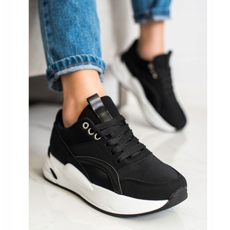 SHELOVET Zapatillas clásicas en la plataforma negro 2
