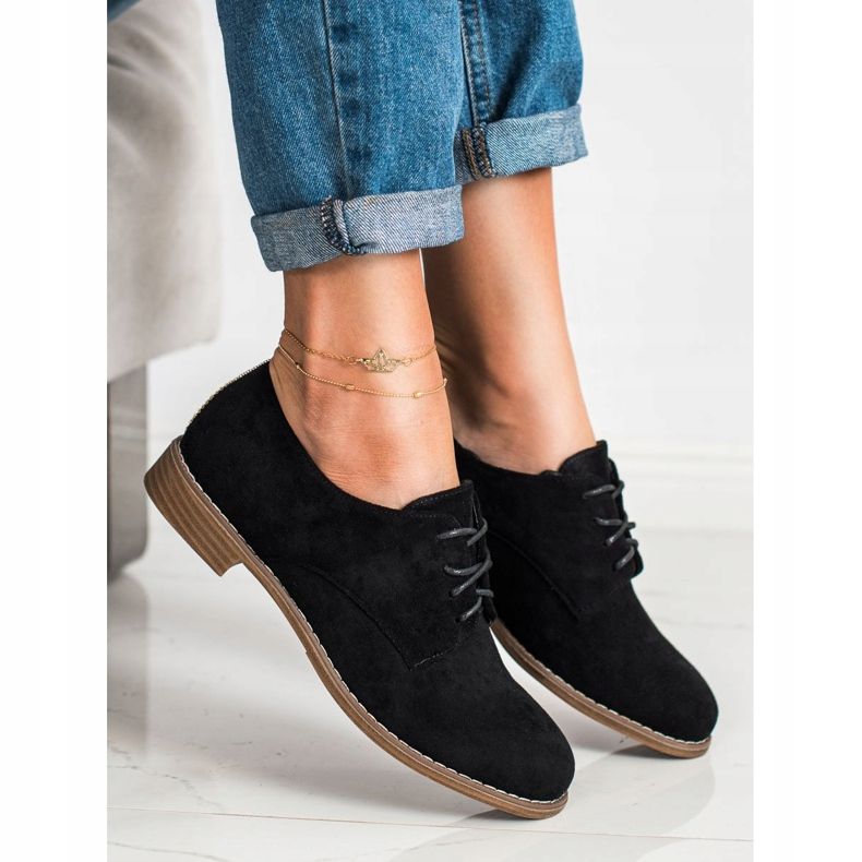 Seastar Zapatos con cordones de ante negro 1