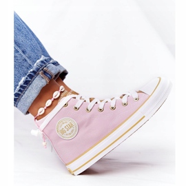 Zapatillas altas para mujer Big Star HH274447 Rosa rosado 2