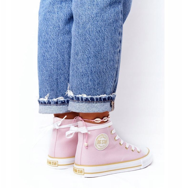 Zapatillas altas para mujer Big Star HH274447 Rosa rosado 1
