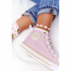 Zapatillas altas para mujer Big Star HH274447 Rosa rosado 4