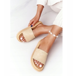 Pantuflas de mujer On the Big Star HH274689 Plataforma amarilla amarillo 4