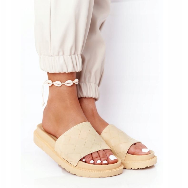 Pantuflas de mujer On the Big Star HH274689 Plataforma amarilla amarillo 2