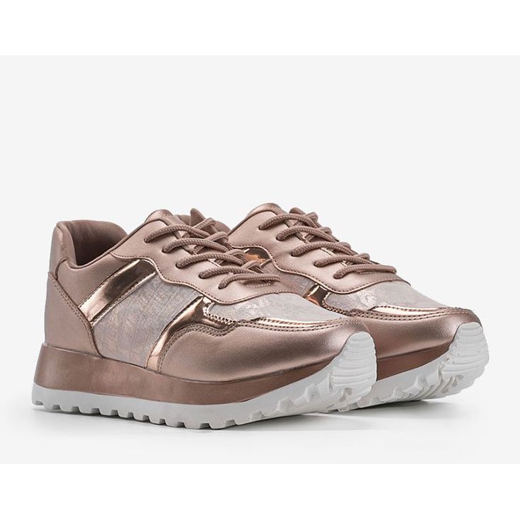 Zapatillas champagne eco-cuero 2019-447 multicolor dorado 1