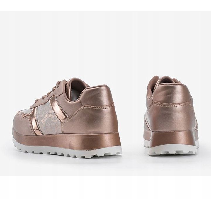 Zapatillas champagne eco-cuero 2019-447 multicolor dorado 2