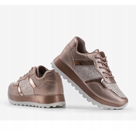 Zapatillas champagne eco-cuero 2019-447 multicolor dorado 4