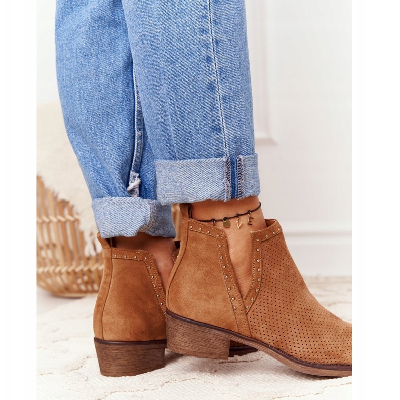 PS1 Botas caladas con recortes, Camel Clever marrón 2 PS1 Botas caladas con recortes, Camel Clever marrón 2