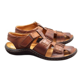 ABIS Sandalias hombre piel 4557 marrón 1