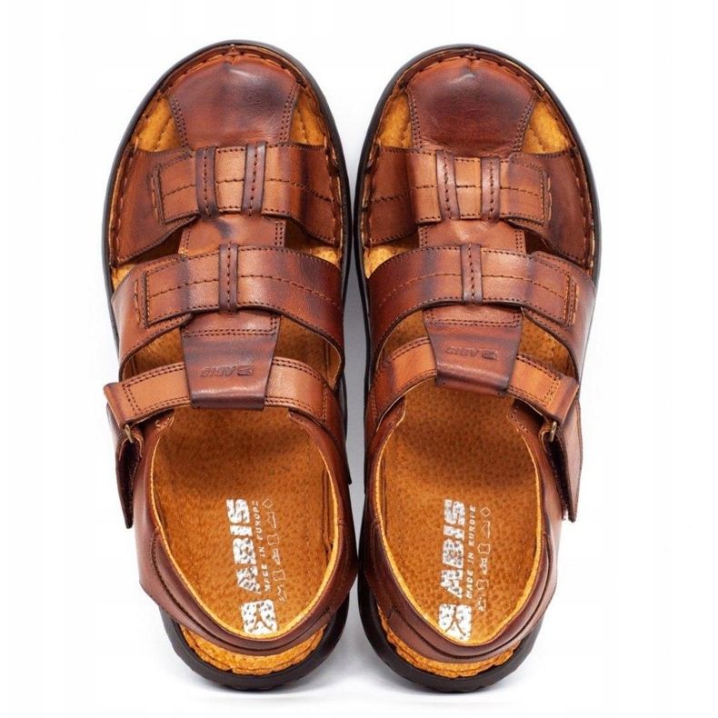 ABIS Sandalias hombre piel 4557 marrón 4