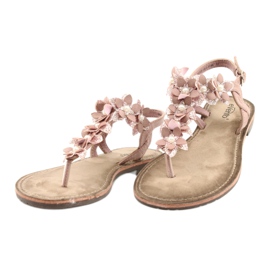 Evento Sandalias de mujer con una perla 20SD35-1811 rosa 1