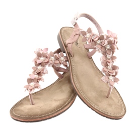 Evento Sandalias de mujer con una perla 20SD35-1811 rosa 2