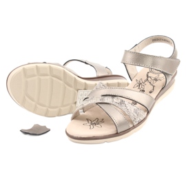 Evento Sandalias de cuero cómodas 20SD20-2174 Bronce beige marrón multicolor 2