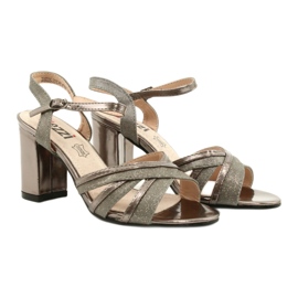 Jezzi Propias altas de las mujeres del eco-cuero 20SD25-2090 Metálico Brown marrón 3