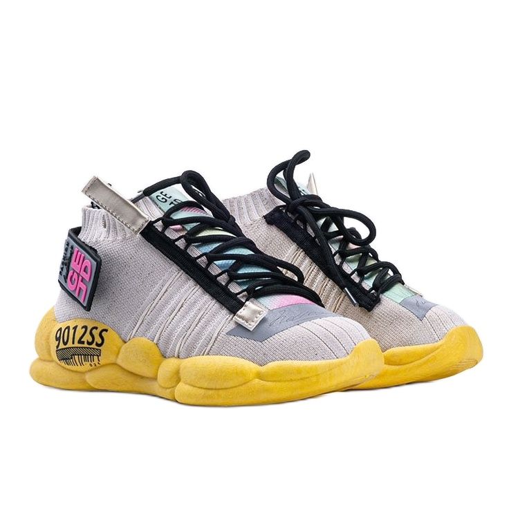 Zapatillas beige calcetines Ava multicolor 1