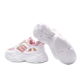 Zapatillas rosas y blancas sobre suela gruesa Annette blanco multicolor 2
