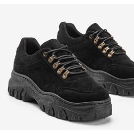 Zapatillas negras con suela cecilia gruesa negro 2