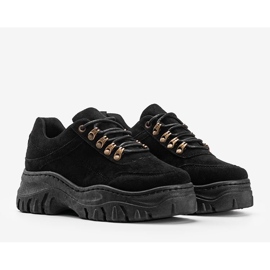 Zapatillas negras con suela cecilia gruesa negro 3