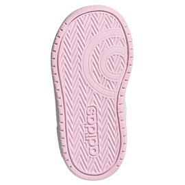 Zapatillas adidas Hoops Mid 2.0 I para niños blancas y rosas FY9290 rosado gris 3