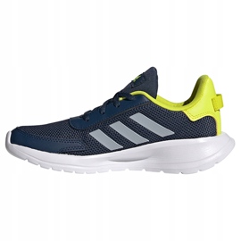 Zapatillas Adidas Tensaur Run K para niños azules FY7286 azul marino amarillo 1