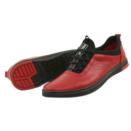 Polbut Zapato casual hombre piel rojo K24 con parte inferior negra 13