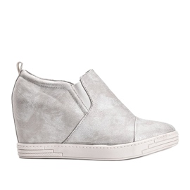 Zapatillas de mujer Jayla blancas brillantes blanco plata 3