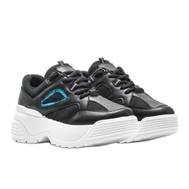 Zapatillas negras con suela gruesa Jaida negro 4