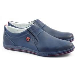 Polbut Zapatos Brogues para Hombre Piel 362 Azul Marino 2