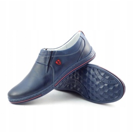 Polbut Zapatos Brogues para Hombre Piel 362 Azul Marino 3