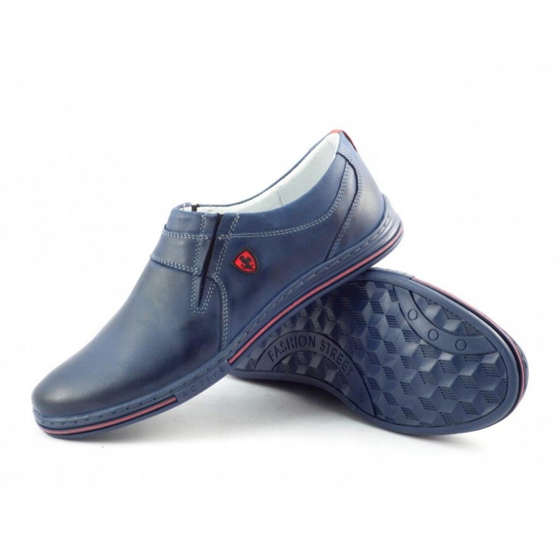 Polbut Zapatos Brogues para Hombre Piel 362 Azul Marino 3