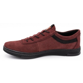 Polbut Zapato casual hombre piel K23P burdeos rojo 1