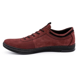 Polbut Zapato casual hombre piel K23 burdeos rojo 1