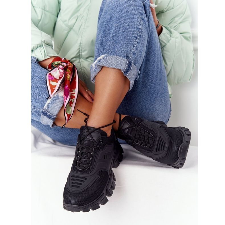 Zapatillas De Mujer Negras Con Suela Grande Negra New York negro 1