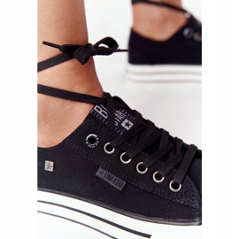 Zapatillas de mujer en la plataforma Big Star HH274056 Czarme negro 4