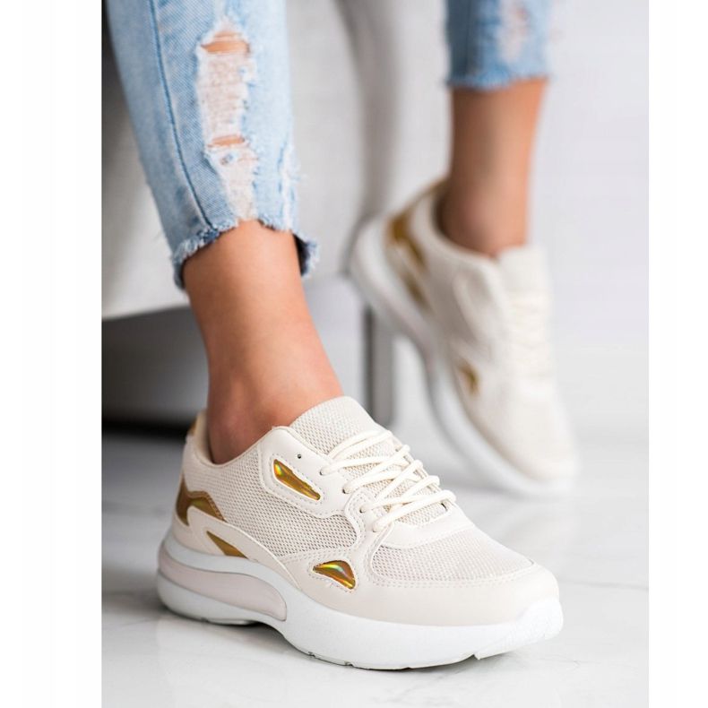 Creamberry'S Zapatillas con inserciones Holo beige 2