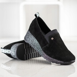 Filippo Zapatos de brocado de piel negro 2