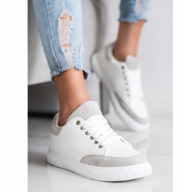 SHELOVET Zapatillas blancas con estilo blanco 2