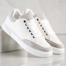 SHELOVET Zapatillas blancas con estilo blanco 1