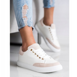 SHELOVET Zapatillas blancas con estilo blanco 4