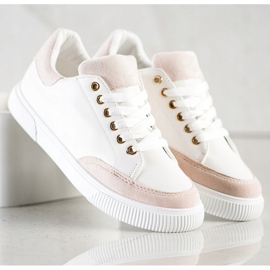 SHELOVET Zapatillas blancas con estilo blanco 3