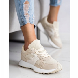 SHELOVET Zapatillas beige marrón 3