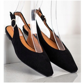 Seastar Zapatos de tacón con tacón descubierto negro 4