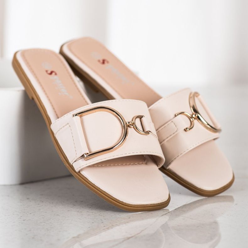 Seastar Pantuflas Elegantes Con Adorno beige 1