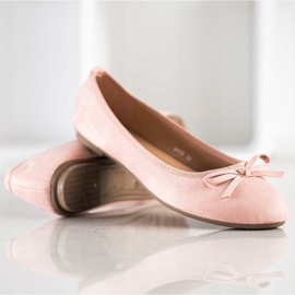 Clowse Bailarina de gamuza clásica rosado 4