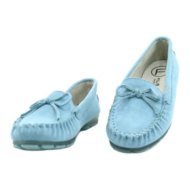 Mocasines Mujer en Piel Azul Filippo DP1204 / 21 BL 1