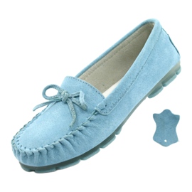 Mocasines Mujer en Piel Azul Filippo DP1204 / 21 BL 4 Mocasines Mujer en Piel Azul Filippo DP1204 / 21 BL 4